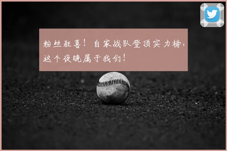 粉丝狂喜！自家战队登顶实力榜，这个夜晚属于我们！
